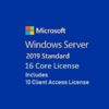 Windows Server Standard 2019 16 Core License FPP 10 Client
