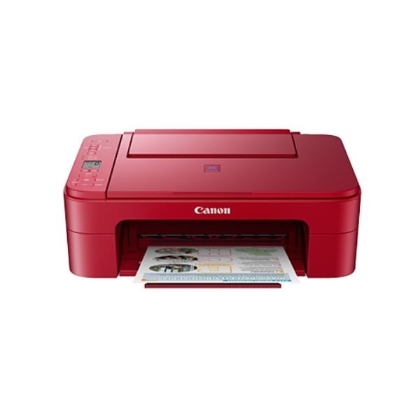 Canon Pixma E3370 Red Multifunction Printer Front Other